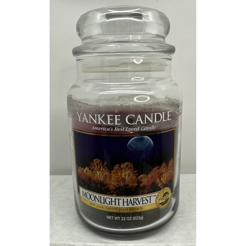 Yankee Candle Retired MOONLIGHT HARVEST Original Large 22 oz Jar Discontinued